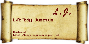 Lábdy Jusztus névjegykártya